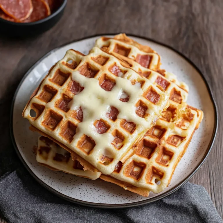 Herzhafte Waffeln mit Käse (Pizzawaffeln)