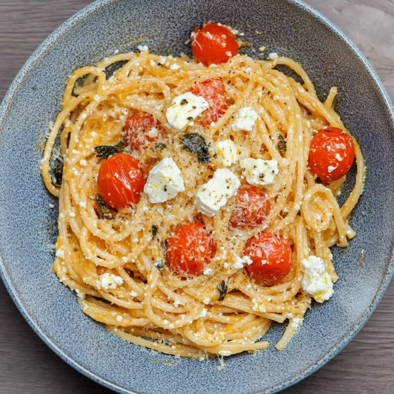 Ofen Feta Pasta - One Pot Spaghetti mit Tomaten Feta Soße
