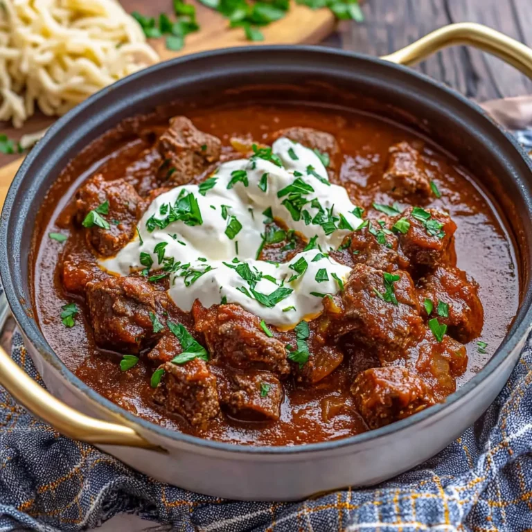 Rindergulasch Rezept mit RotTraubensaft - ganz zart wie von Oma