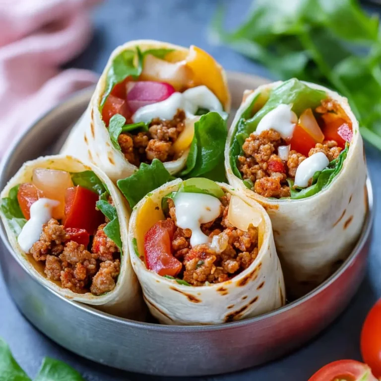 Wraps mit Hackfleisch und Käse